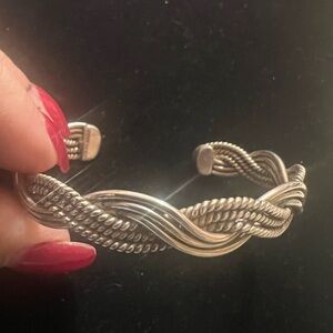 925 STERLING SILVER TWIST CUFF BRACELET